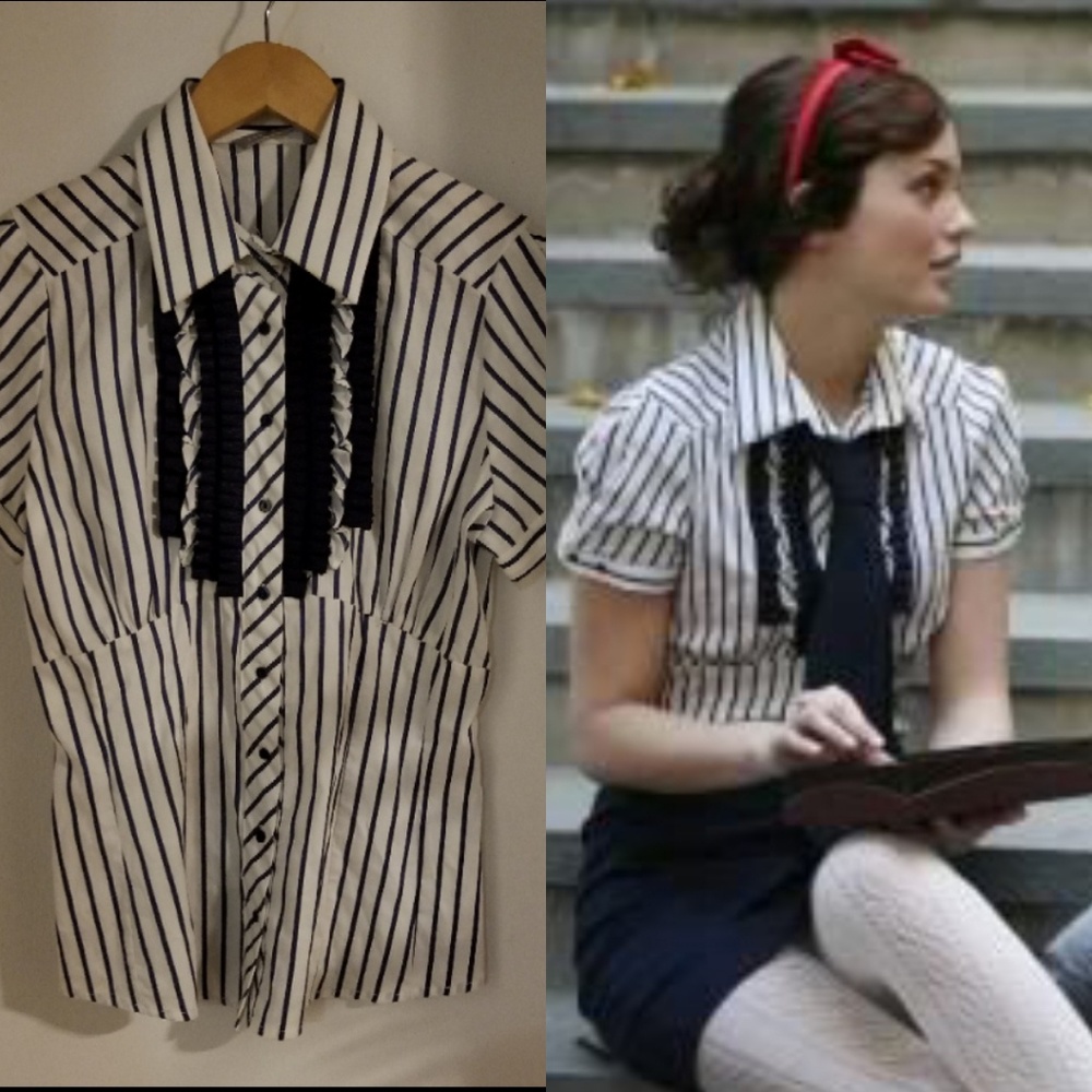Zara Striped Shirt ASO Blair Waldorf